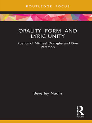 cover image of Orality, Form, and Lyric Unity